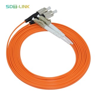 LC-FC MM OM1/OM2 Duplex Fiber Optic Patch Cable