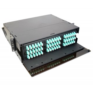 3U 19” Rack Mount Fiber Optic Patch Panel, LGX Fiber Enclosure