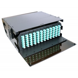 4U 19” Rack Mount Fiber Optic Patch Panel, LGX Fiber Enclosure