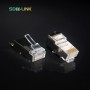 EZ Pass Through CAT5e RJ45 Shielded 8P8C With Ground Wire Connector