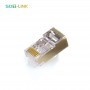 CAT6 RJ45 Connector Internal Shielded 8P8C Golden Shell 100 pcs/pack