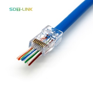 EZ CAT6 RJ45 Unshielded 8P8C Double Row 1.2mm Diameter Connector 