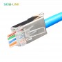 EZ Pass Through Cat6 RJ45 Shielded 8P8C With Ground Wire Connector