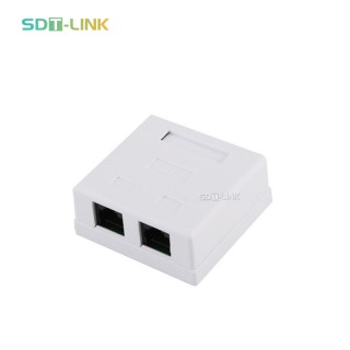 Surface Mount Box Cat6 Double 2 Port