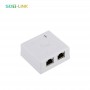 Surface Mount Box Cat6 STP Shielded Double 2 Port 