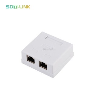 Surface Mount Box Cat6 STP Shielded Double 2 Port 