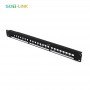 19'' 1U Unloaded Cat5e/Cat6 FTP Shielded Patch Panel 24 Port