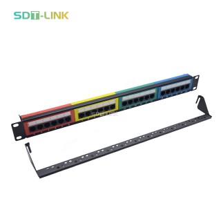 Cat6 Colorful Patch Panel 110 Type 24 Port 1U 