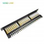 19'' 1U Cat6 FTP Shielded Patch Panel 24 Port