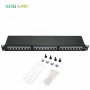 19'' 1U Cat6 FTP Shielded Patch Panel 24 Port