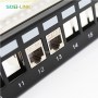 19'' 1U Unloaded CAT6A/CAT7 FTP Shielded Patch Panel 24 Port