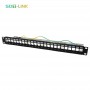 19'' 1U Unloaded CAT6A/CAT7 FTP Shielded Patch Panel 24 Port