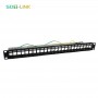 19'' 1U Unloaded CAT6A/CAT7 FTP Shielded Patch Panel 24 Port