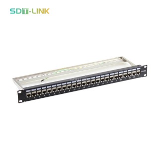 Cat6A Shielded Patch Panel 24 Port 19"